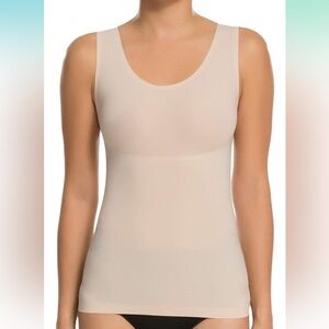 Spanx Invisible Shaping Tank Top Tan Smoothing Base Layer Size Large